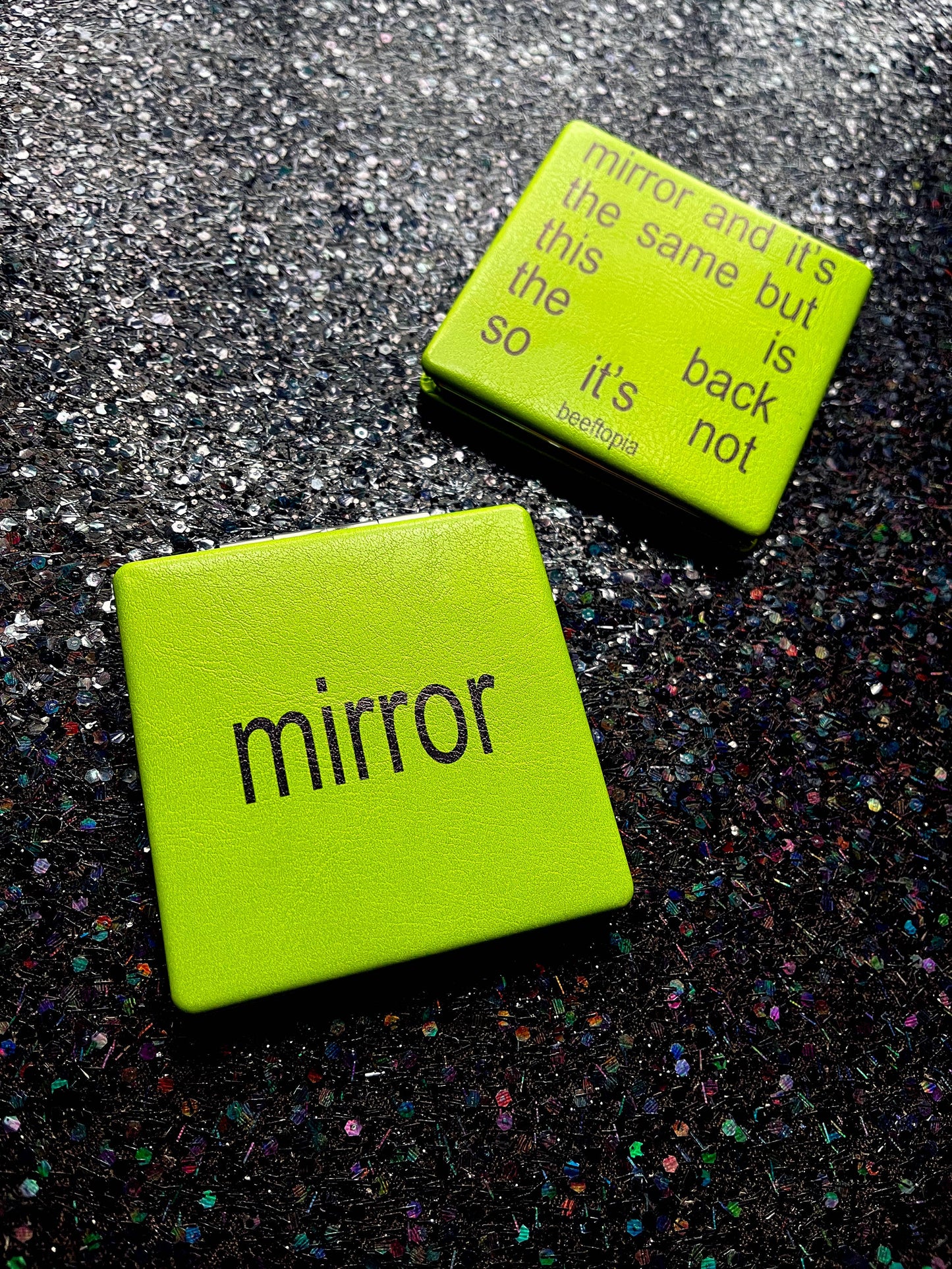 Bratty Green Compact Mirror
