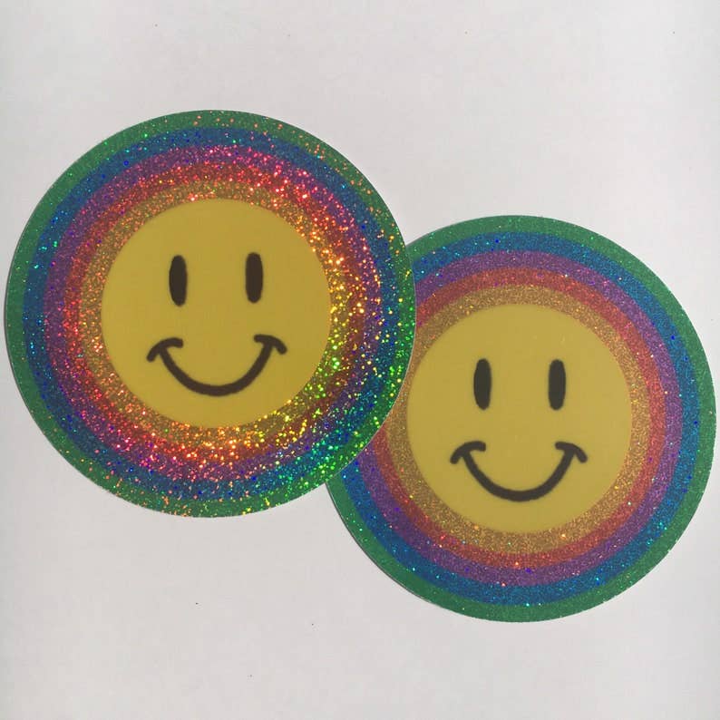 Smiley Face STICKER 3 Inch