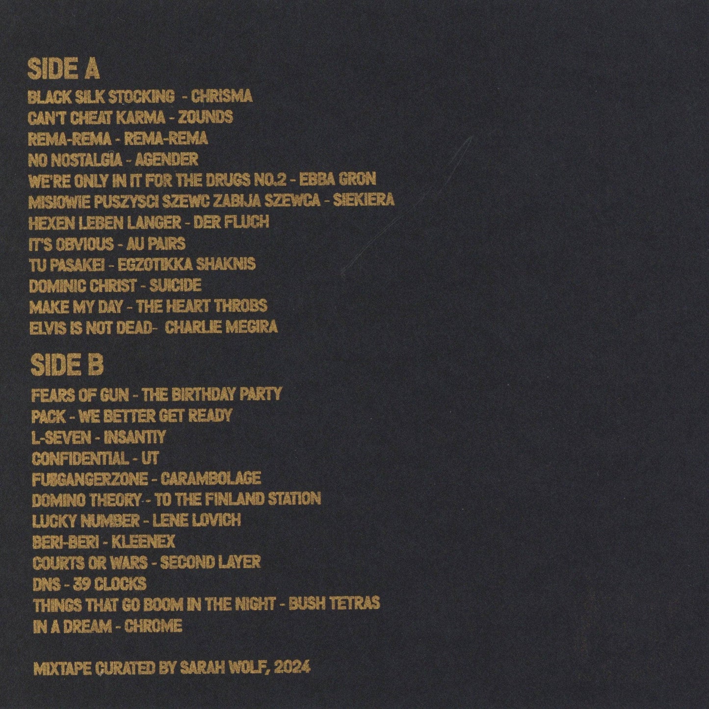 Back of Beyond Essential Listening 90 min. Cassette Mixtape