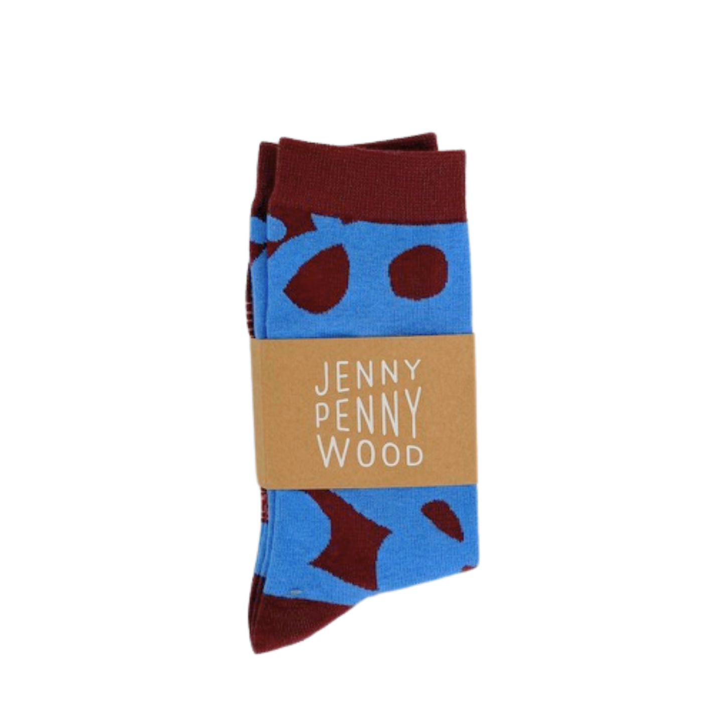 Crew Socks - Dottie in Blue Maroon