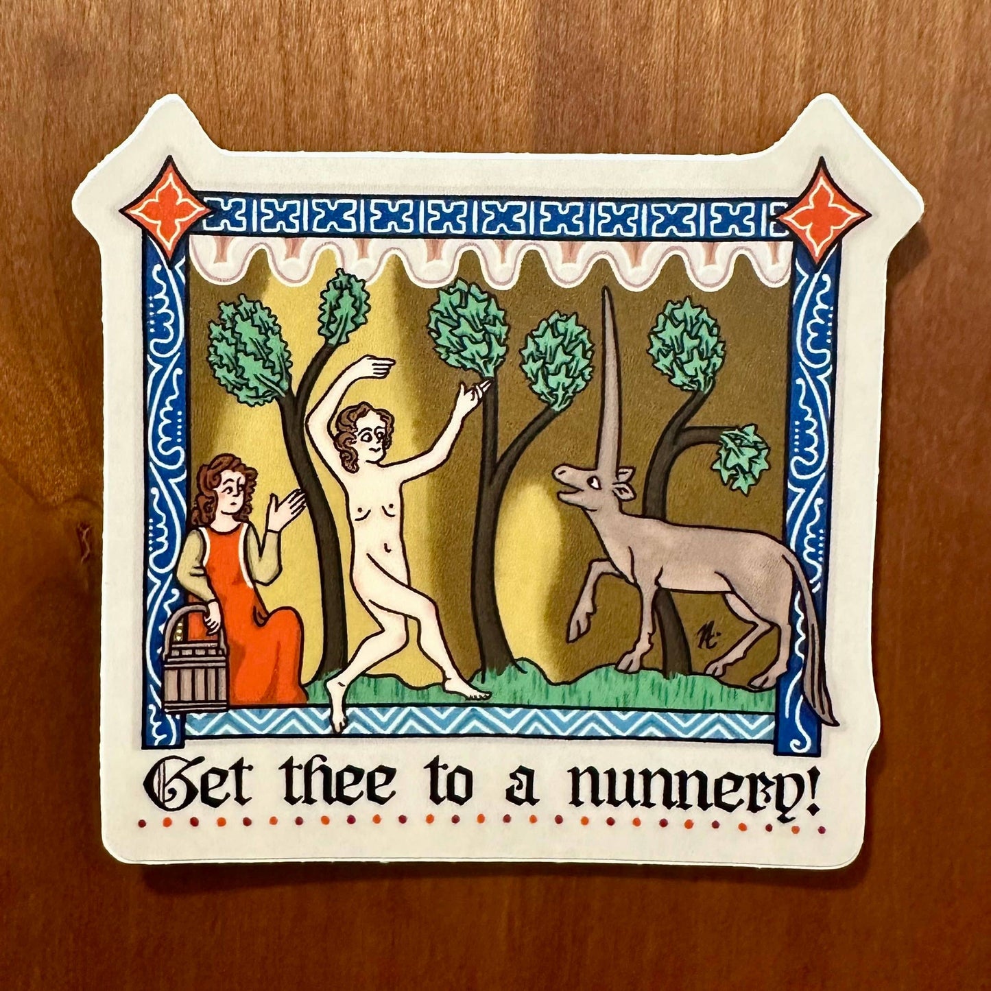 A Nunnery (Shakespeare) - Medieval Sticker