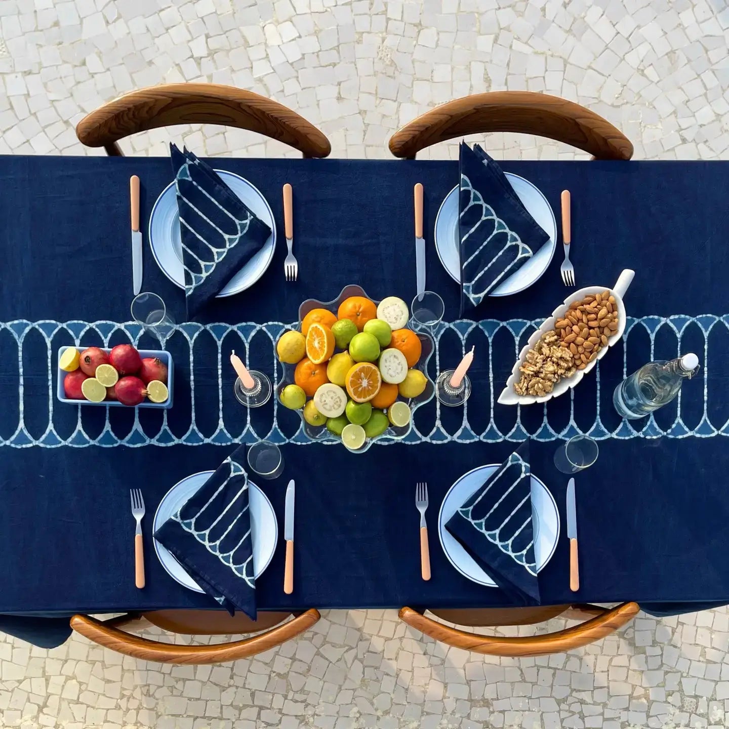 Together Indigo Tablecloth Handmade Fair-Trade