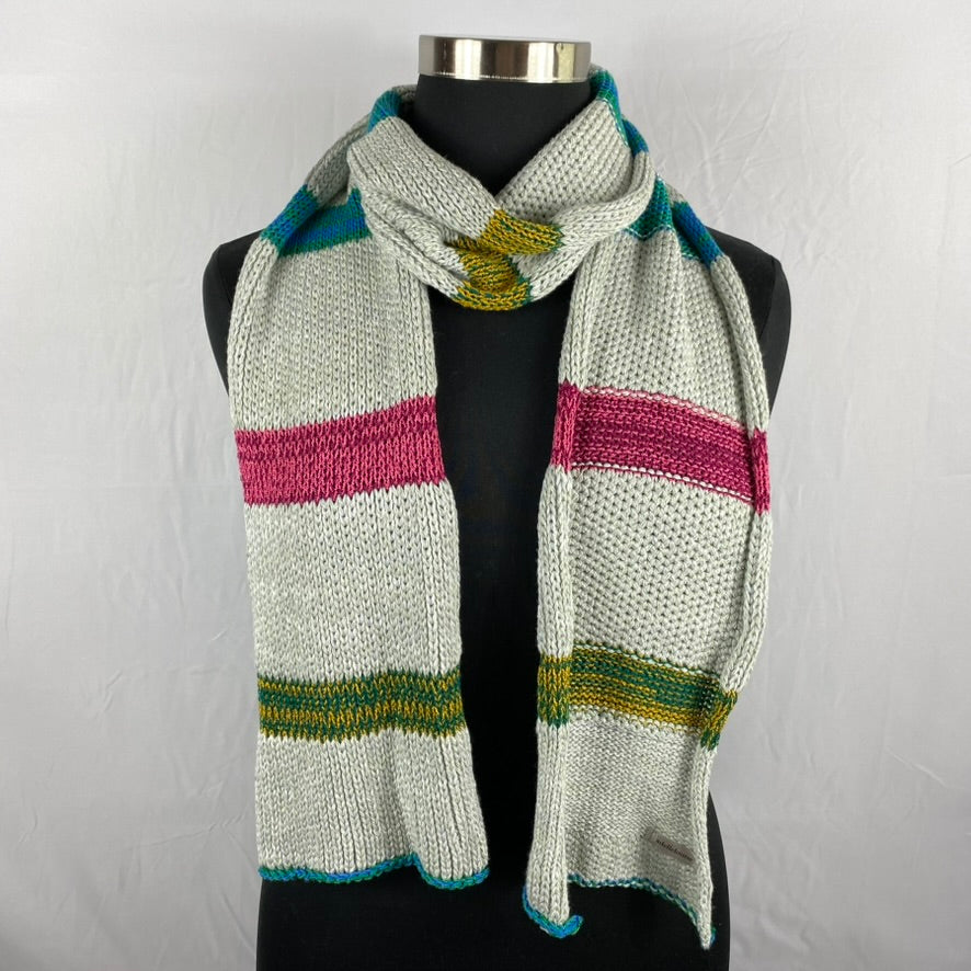 Marled Stripe Knit Scarf