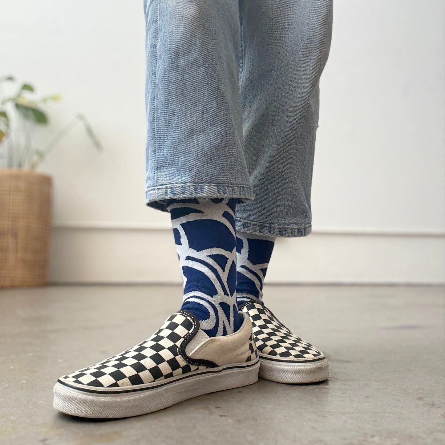 Crew Socks - River - Fog & Navy