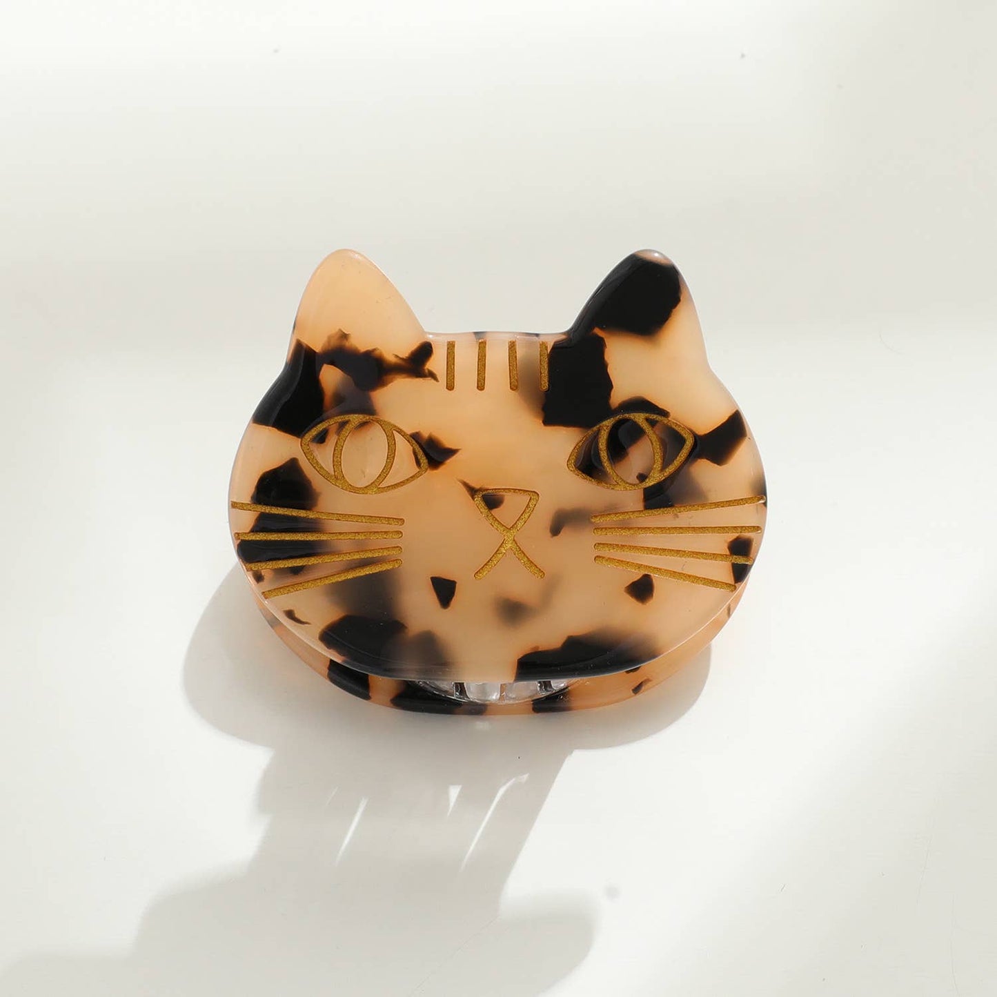 Ginger | Small Cat Face Claw Clip