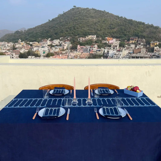 Together Indigo Tablecloth Handmade Fair-Trade