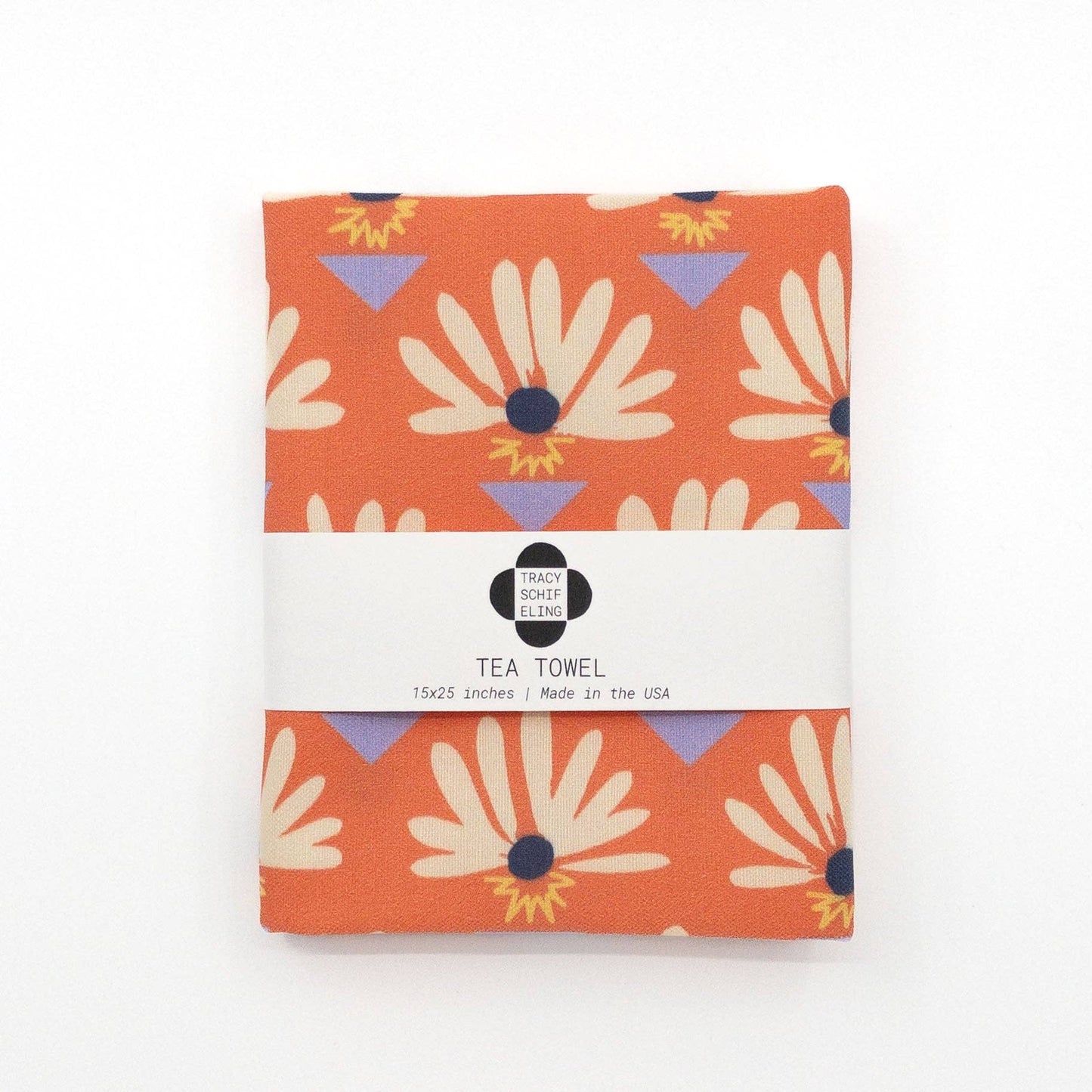 Daisies Red Tea Towel | Made in the USA