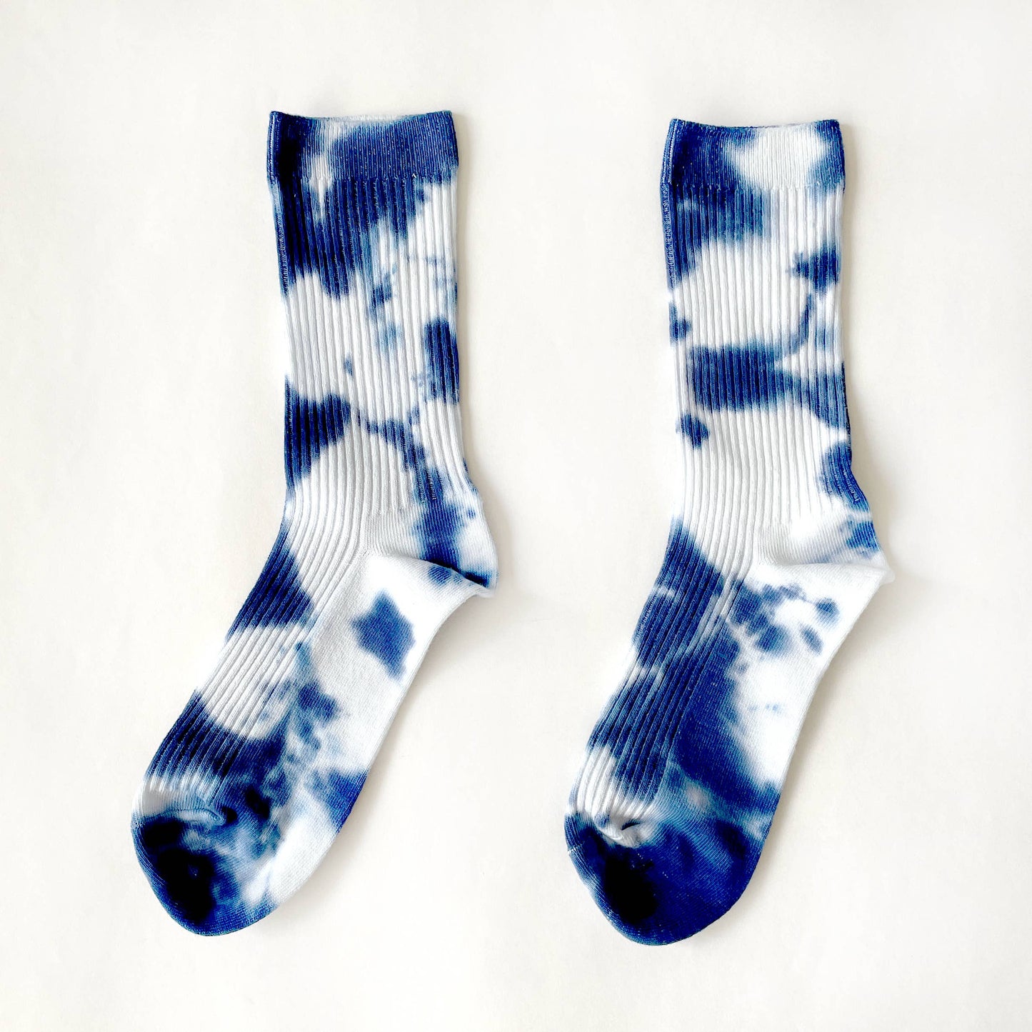Indigo Tie-dye Dressy Socks