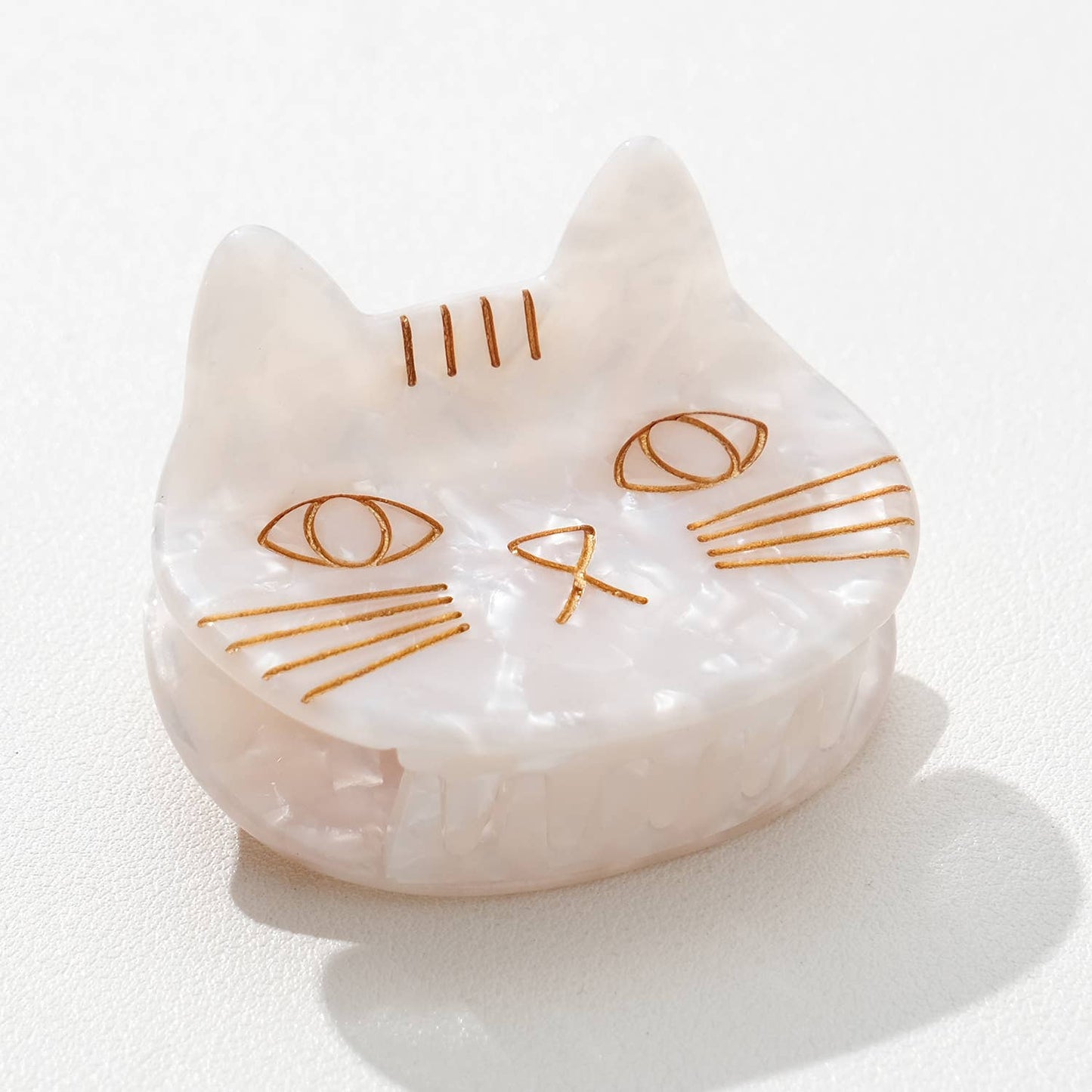 Saltwater Kitty Cat | Small Cat Face Claw Clip