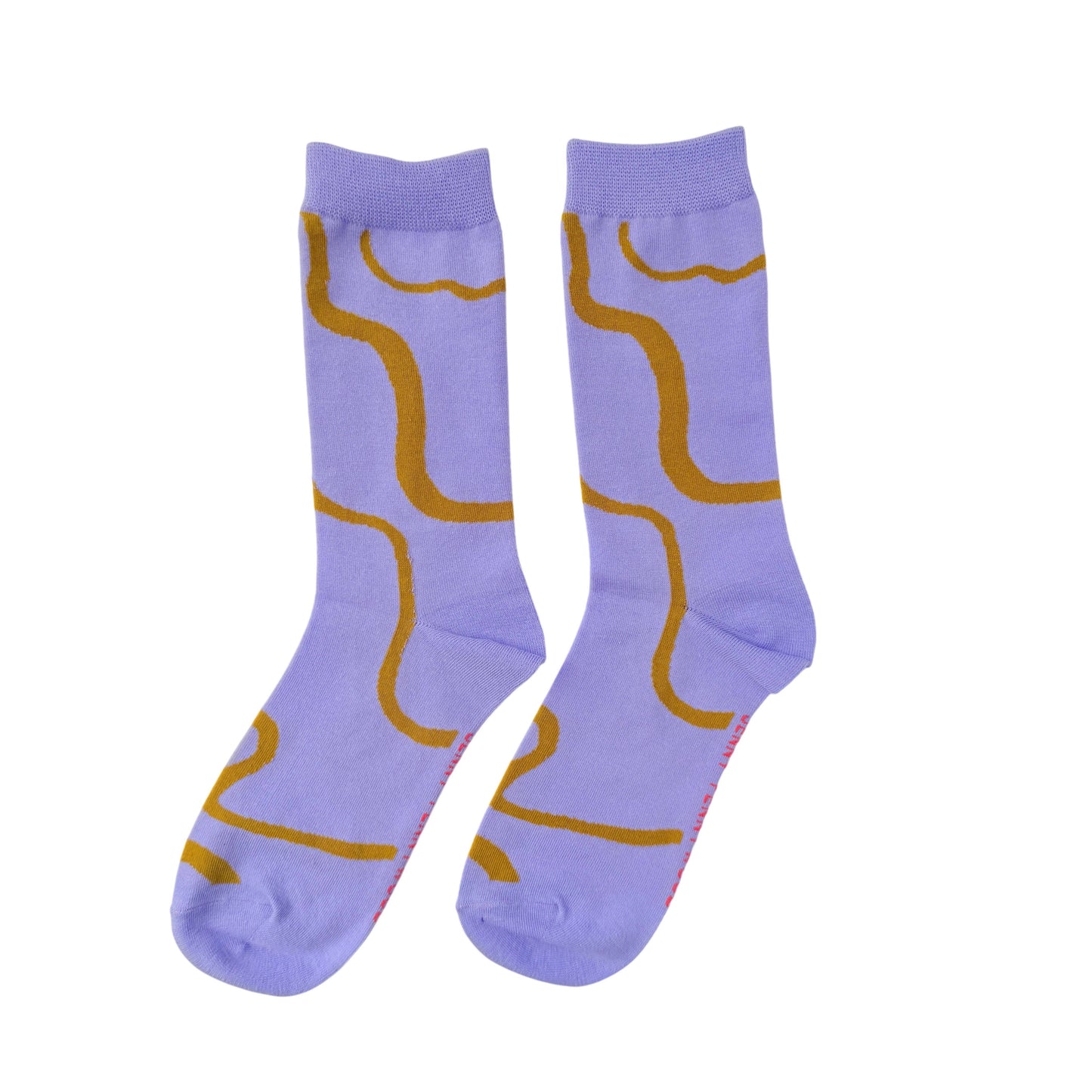 Crew Socks - Ziggy in Gold & Lavender