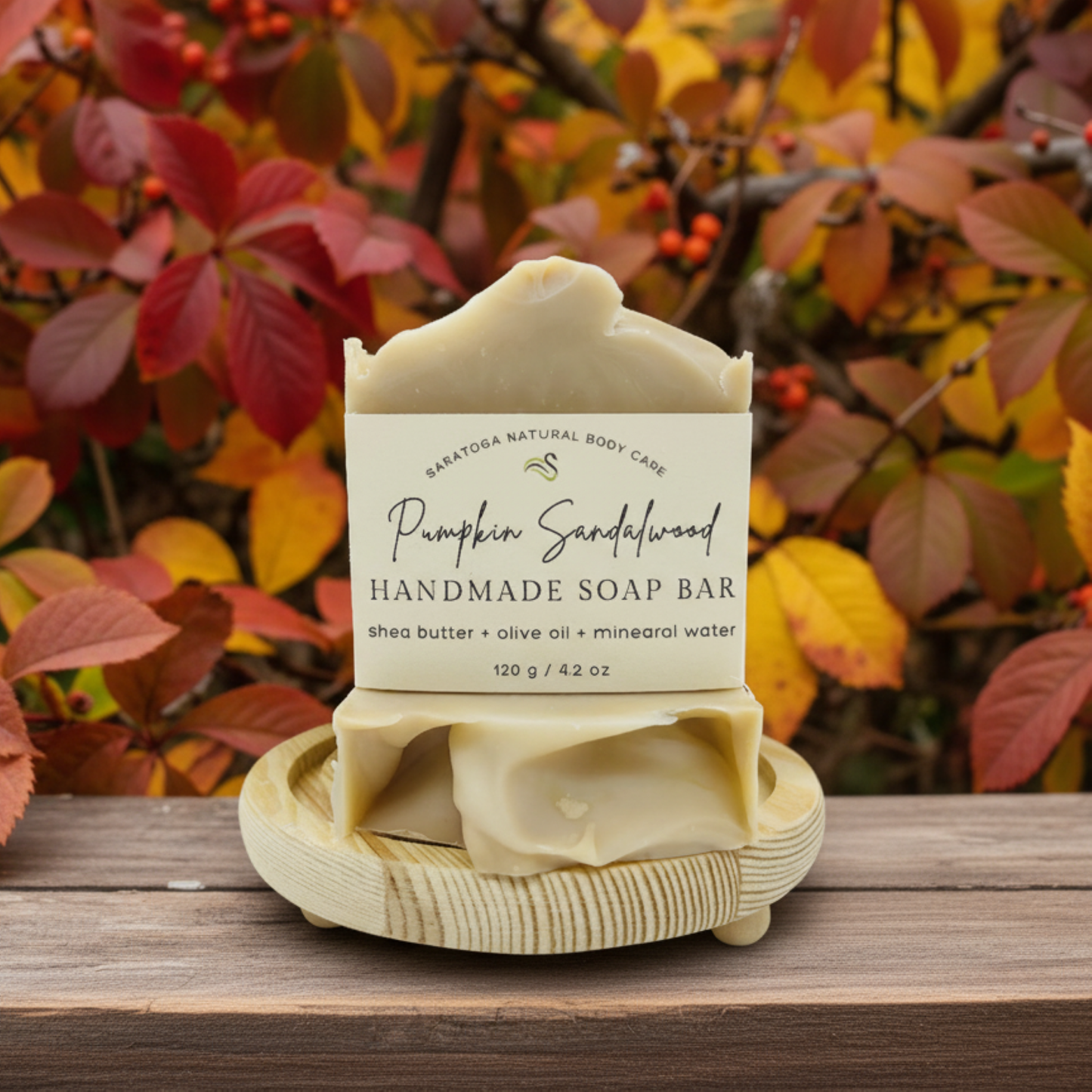 FALL Pumpkin Sandalwood Handmade Soap Bar VEGAN