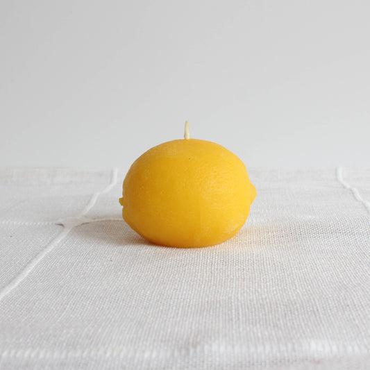 Large Lemon Beeswax Candle