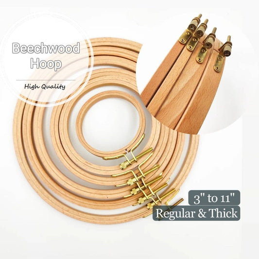 Round Beechwood Hoop 3"/4"/5"/6"