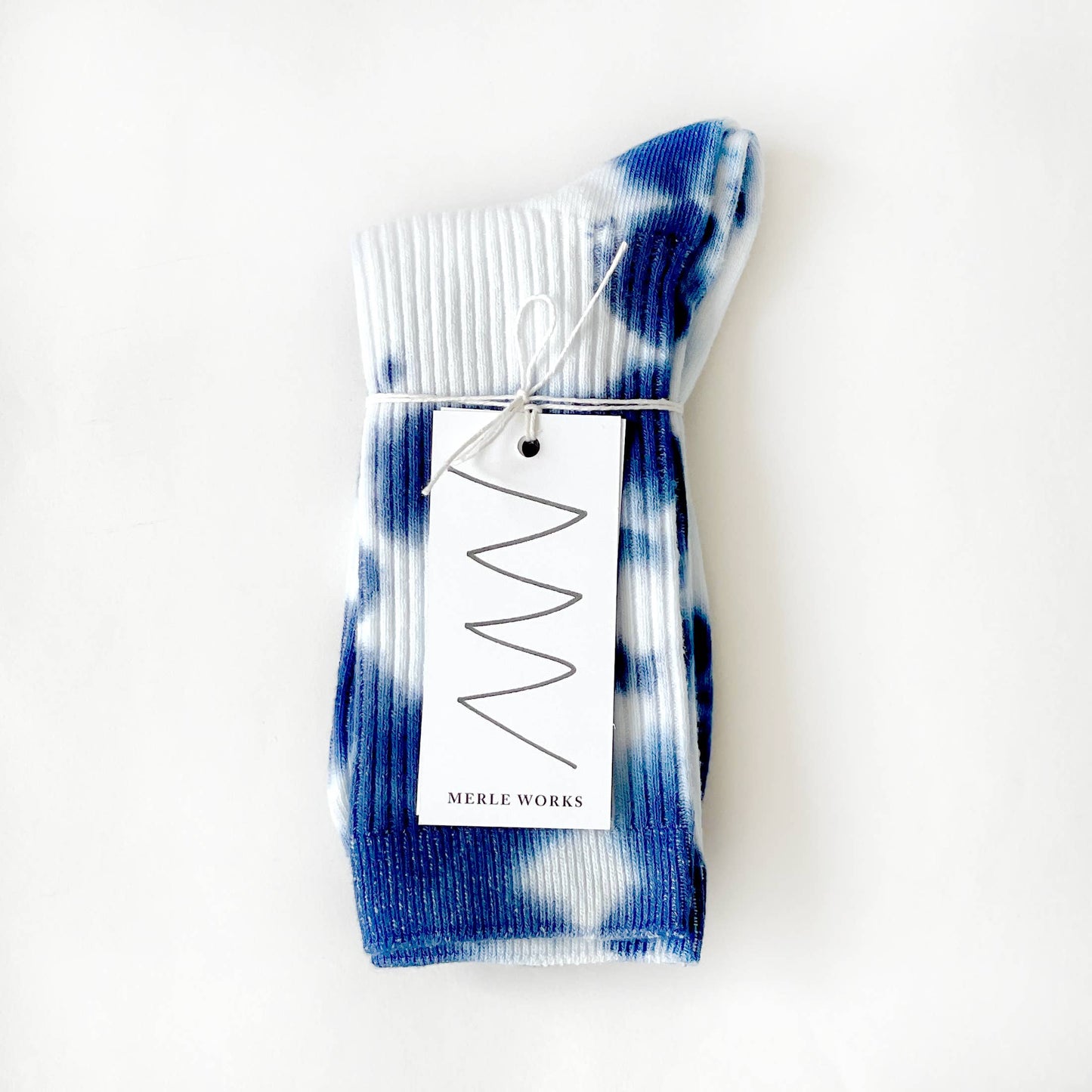 Indigo Tie-dye Dressy Socks