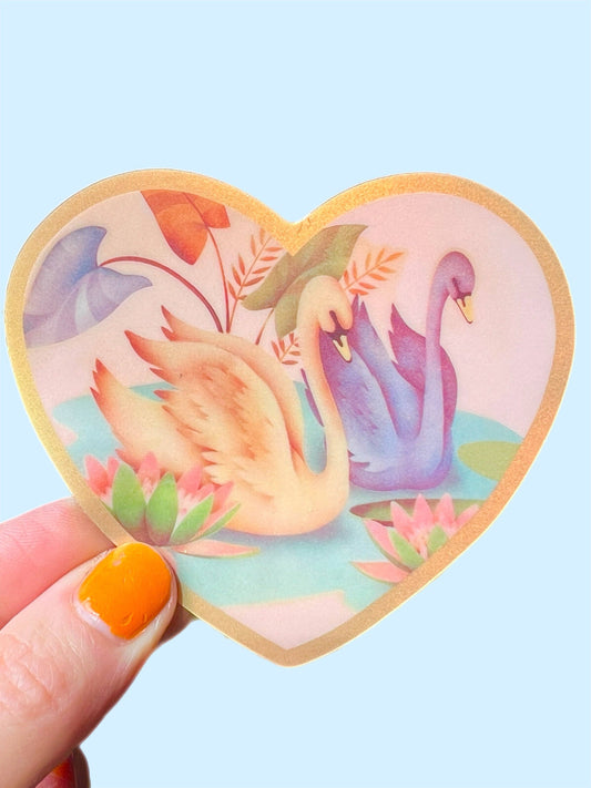 Swan Friends STICKER 3 Inch