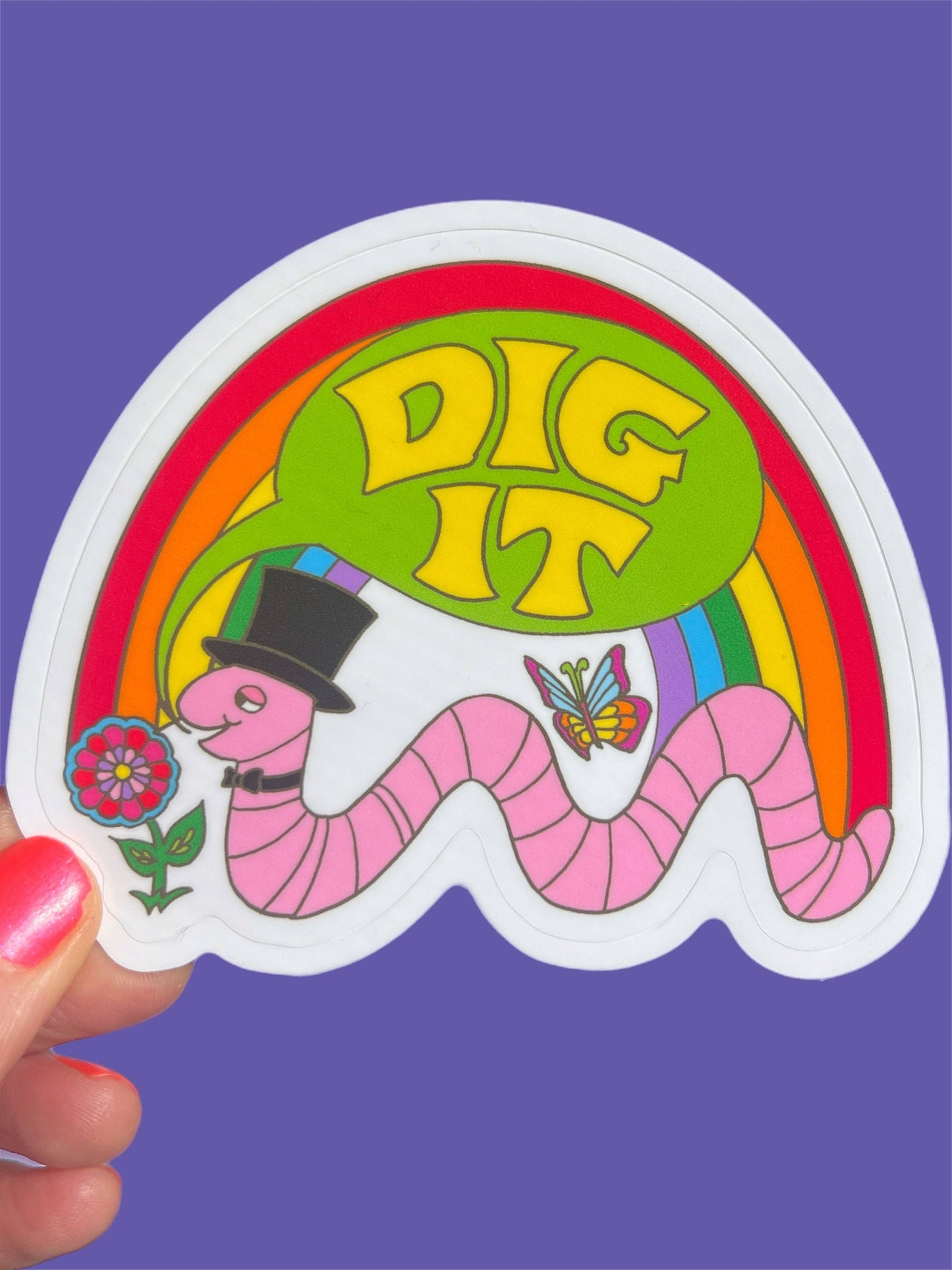 Dig It Worm STICKER 3 Inch