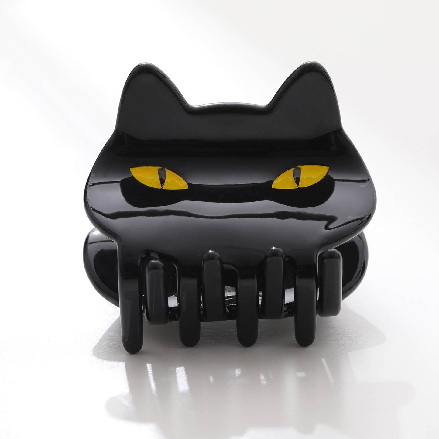 Black Cat Face Claw Clip - Small
