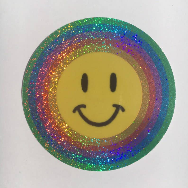 Smiley Face STICKER 3 Inch