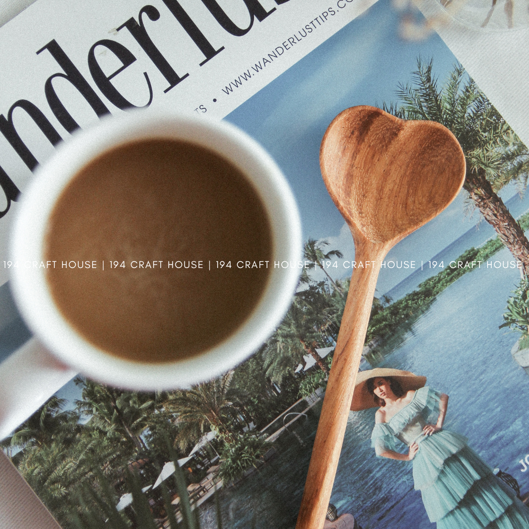 Straight Wooden Heart Spoon - Home Decor and Gifts