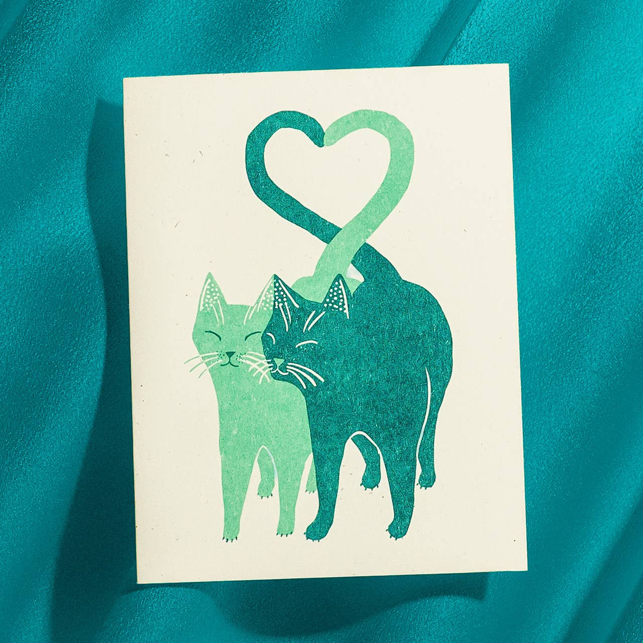 Love Cats - Risograph Card