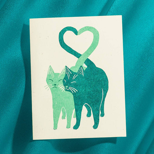 Love Cats - Risograph Card