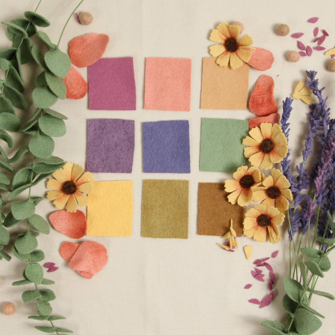 Wool Felt Sheets, Botanical Blends