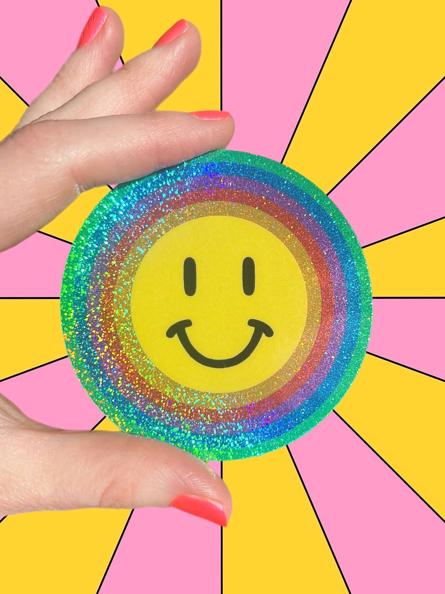 Smiley Face STICKER 3 Inch