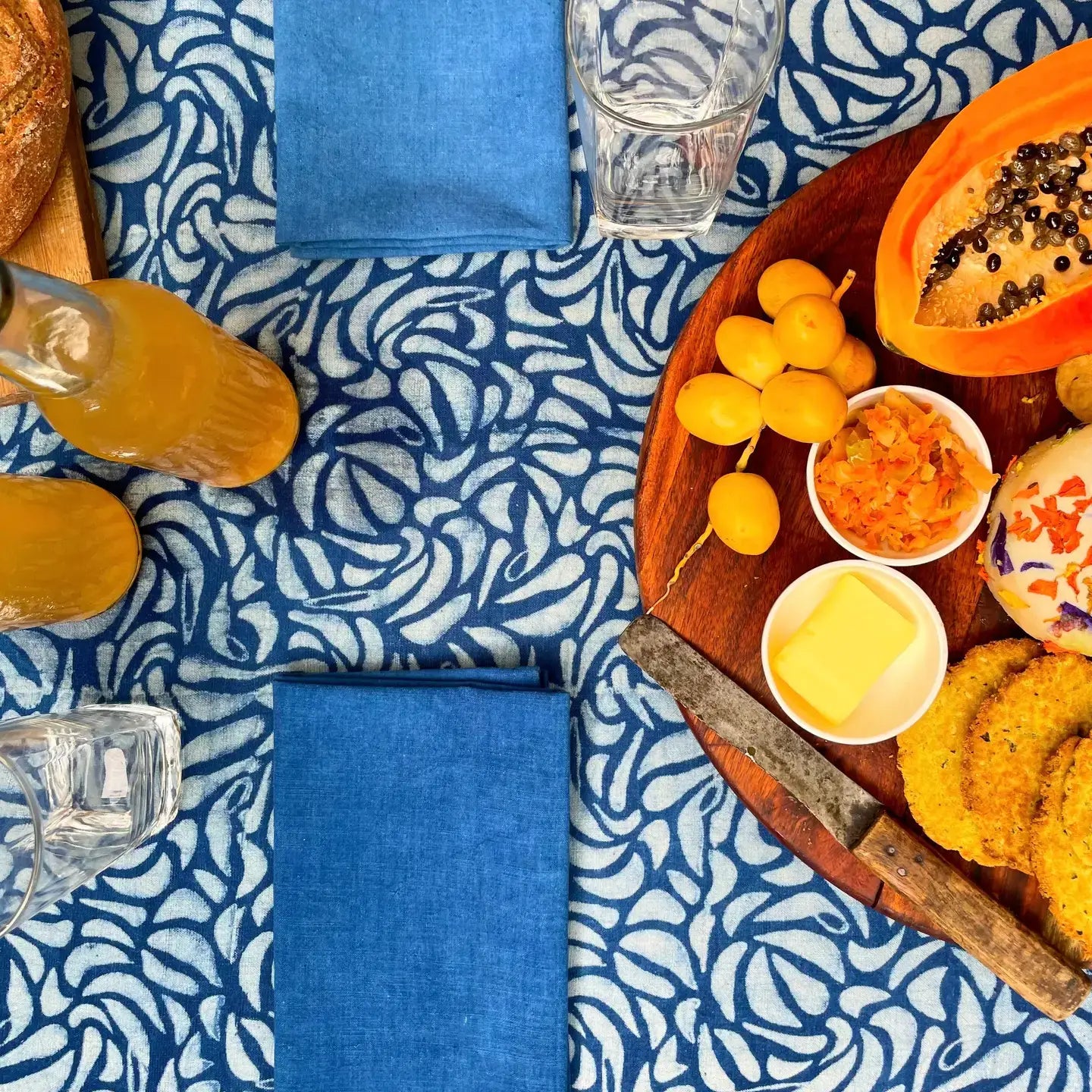 Indigo Tablecloths Handmade Fair-Trade