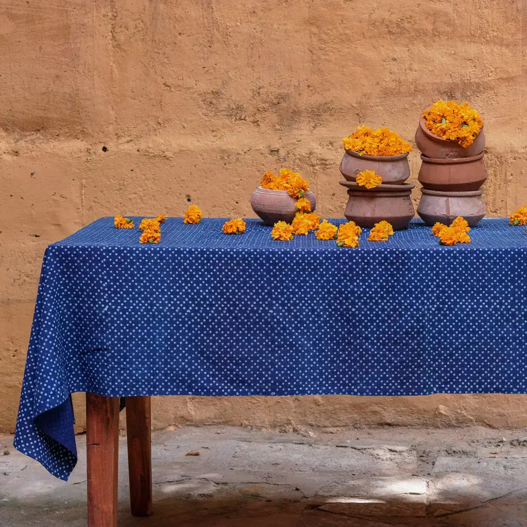 Indigo Tablecloths Handmade Fair-Trade