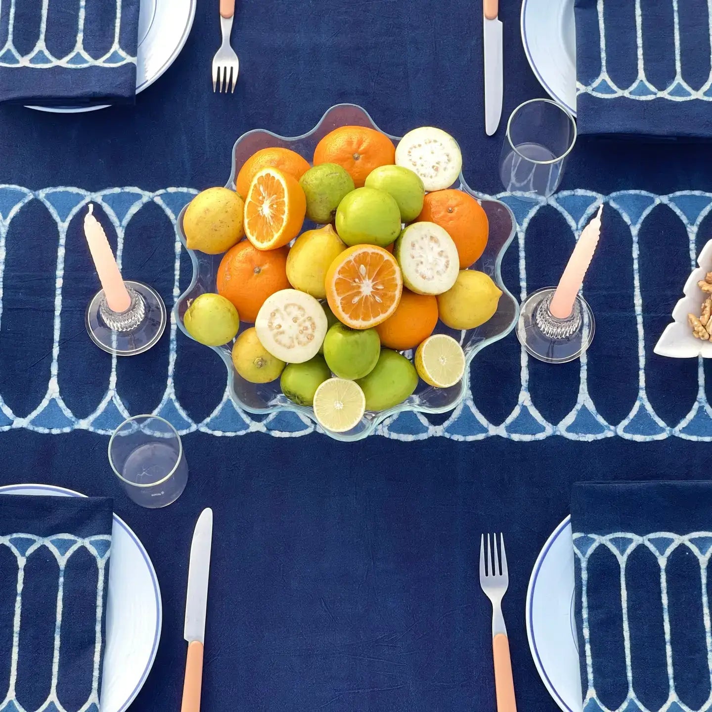Together Indigo Tablecloth Handmade Fair-Trade