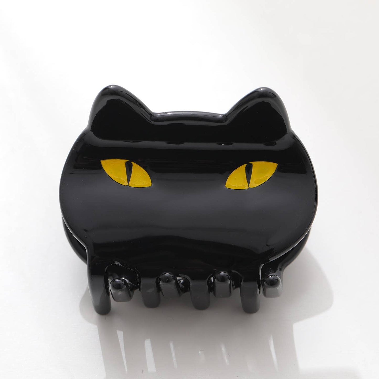 Black Cat Face Claw Clip - Small