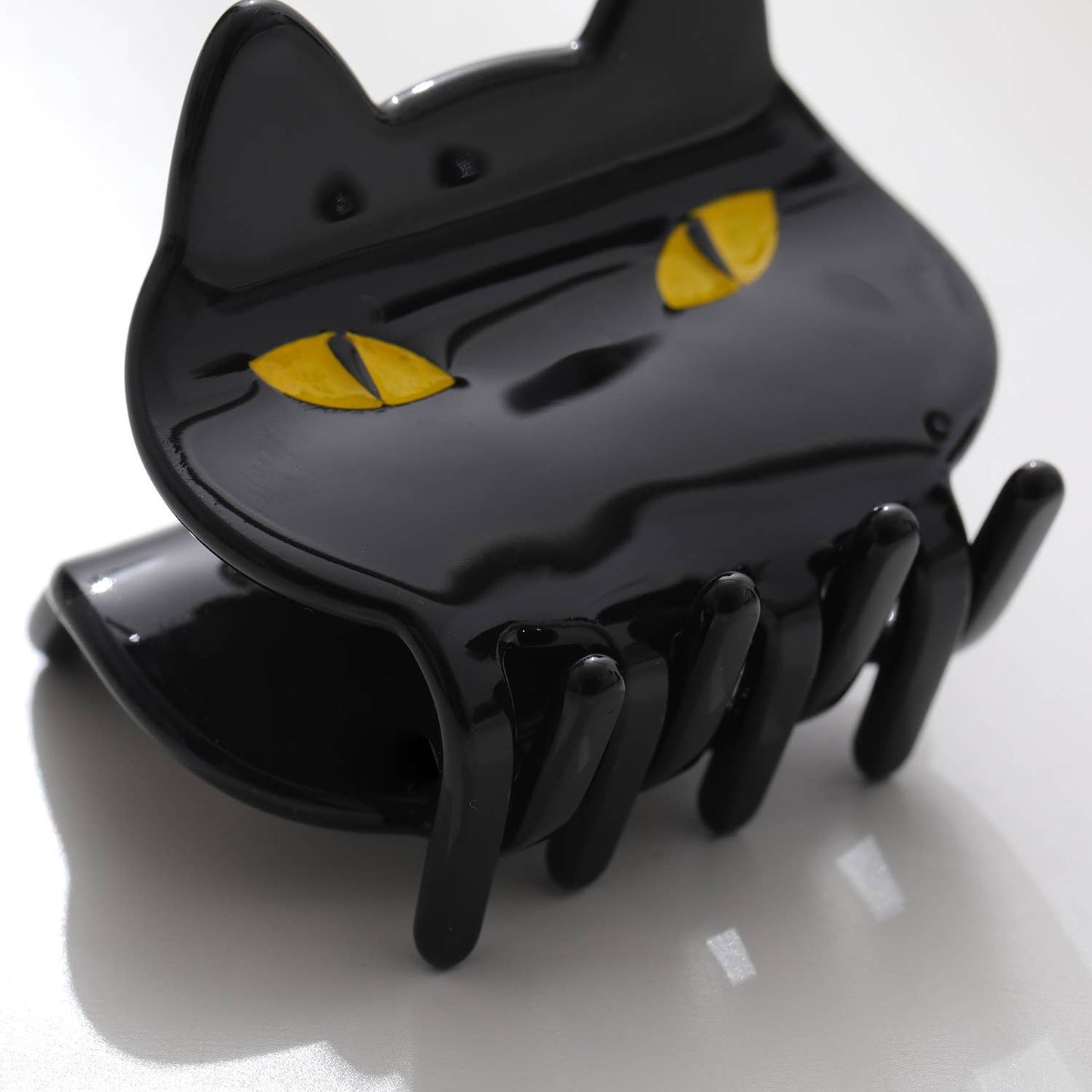 Black Cat Face Claw Clip - Small