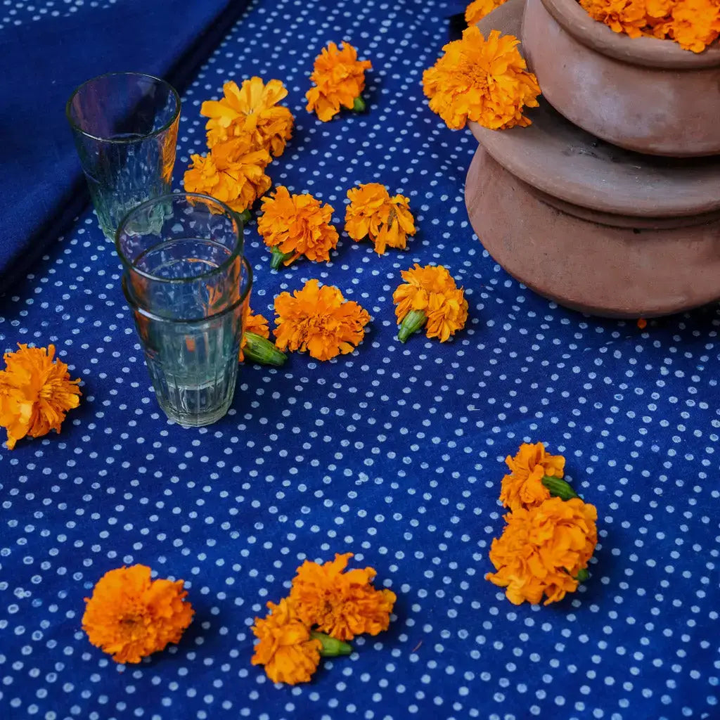 Indigo Tablecloths Handmade Fair-Trade