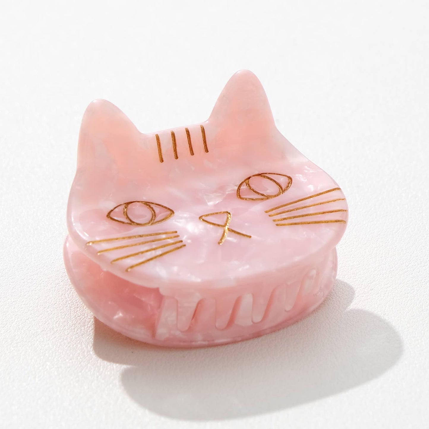 Saltwater Kitty Cat | Small Cat Face Claw Clip