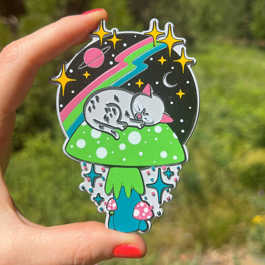 Space Kitty Space Cat Rubber Magnet