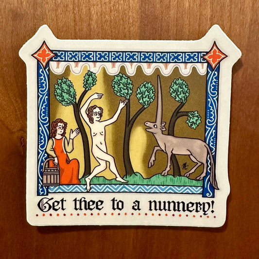A Nunnery (Shakespeare) - Medieval Sticker