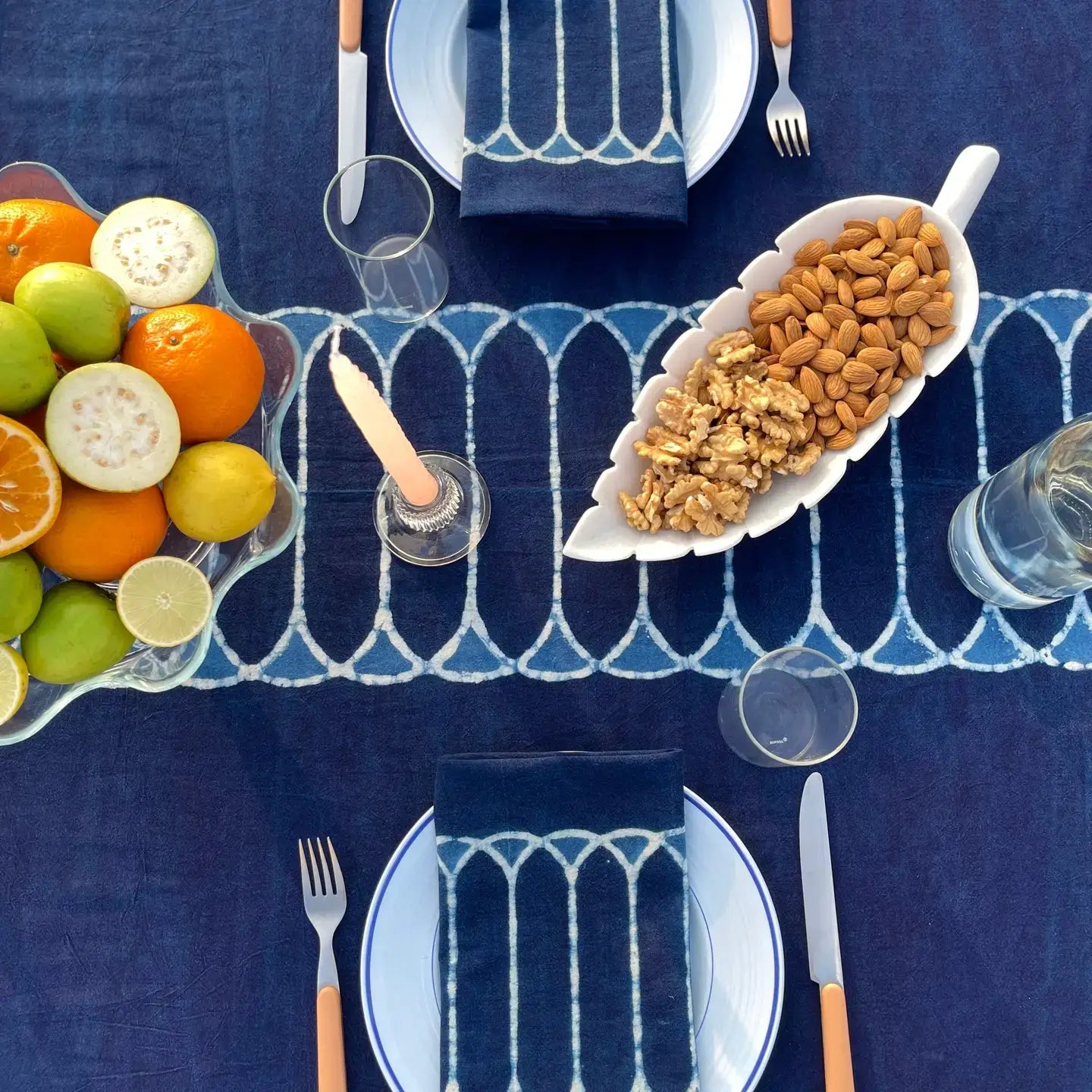 Together Indigo Tablecloth Handmade Fair-Trade