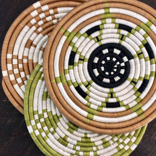 Hand Woven Trivets - Vestine-Green