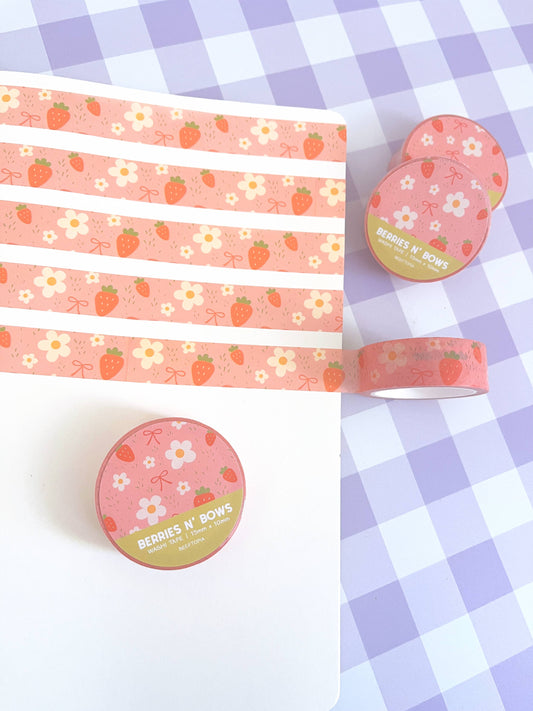 Berries n' Bows Washi Tape (15mm x 10m)