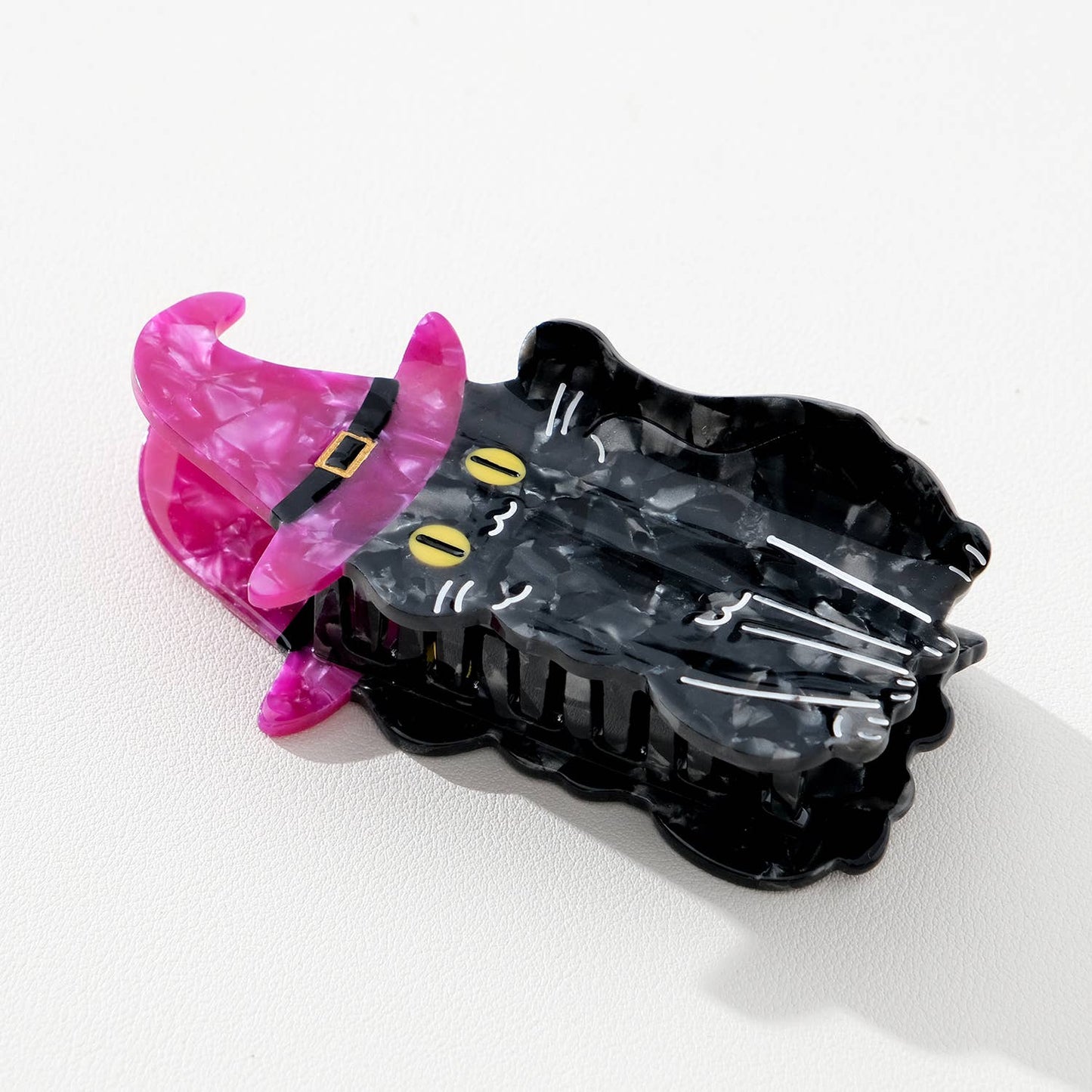 Witchy Black Cat Claw Clip - Large