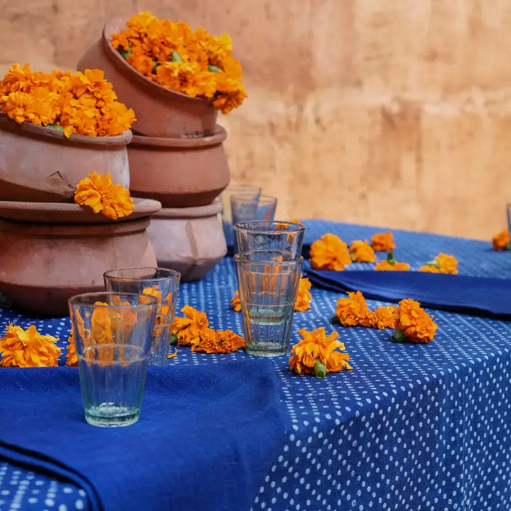 Indigo Tablecloths Handmade Fair-Trade