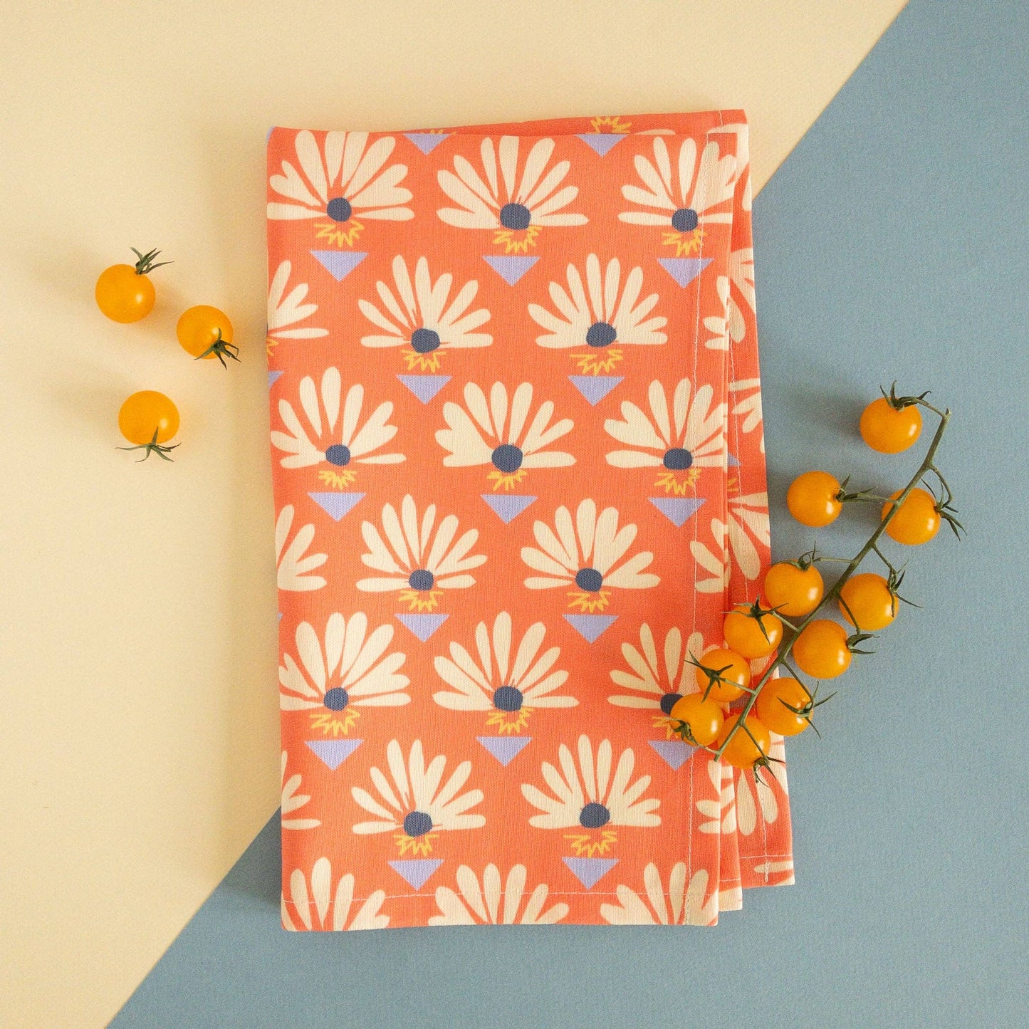 Daisies Red Tea Towel | Made in the USA