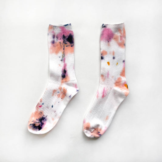 Sprinkle Party Hand-dyed Tie-dye Dressy Socks