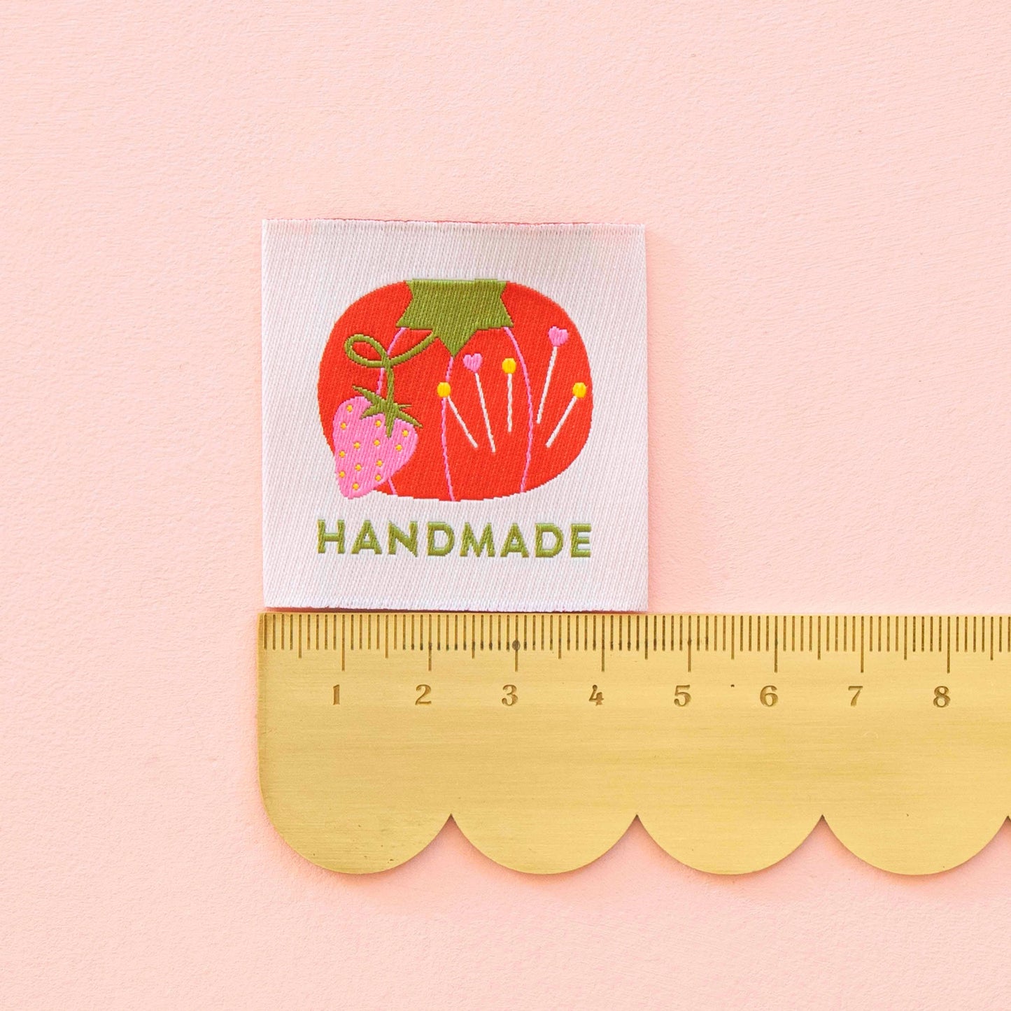 Tomato Pincushion Handmade Large Woven Labels
