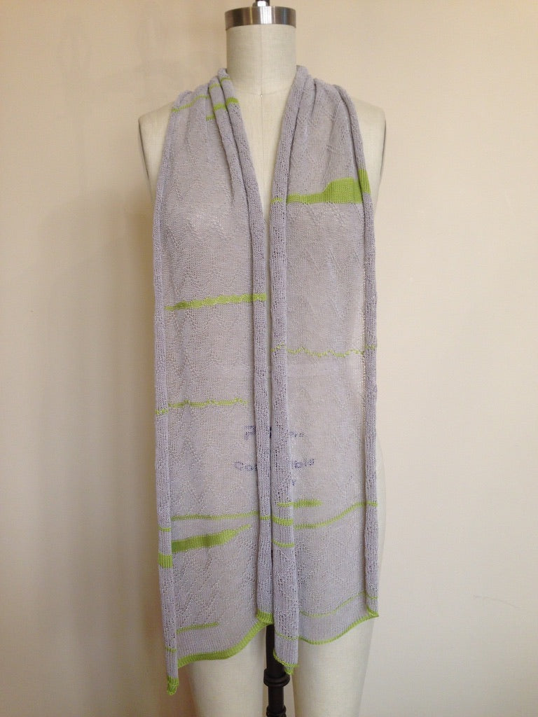 tuck stitch summer scarf