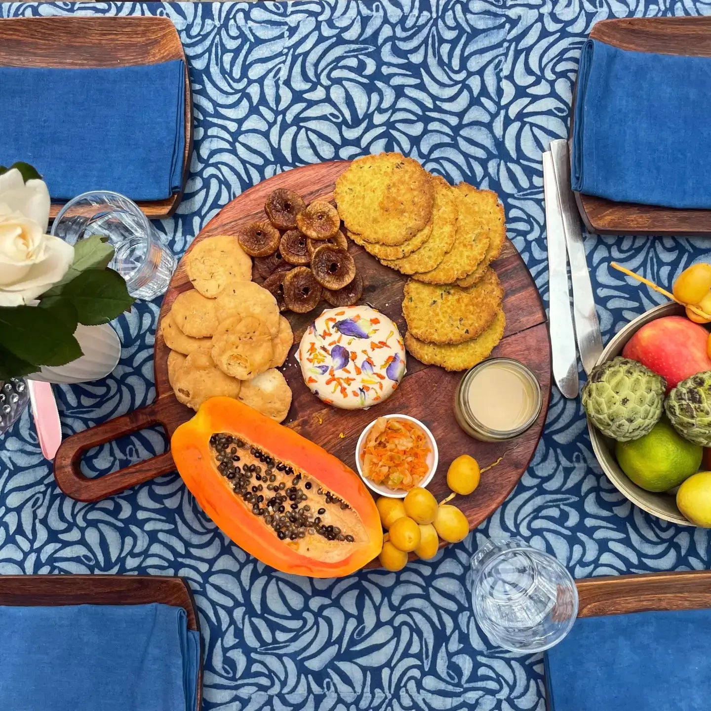 Indigo Tablecloths Handmade Fair-Trade