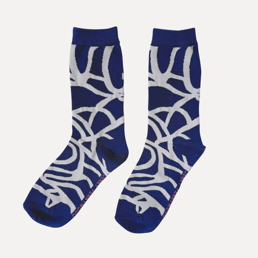 Crew Socks - River - Fog & Navy