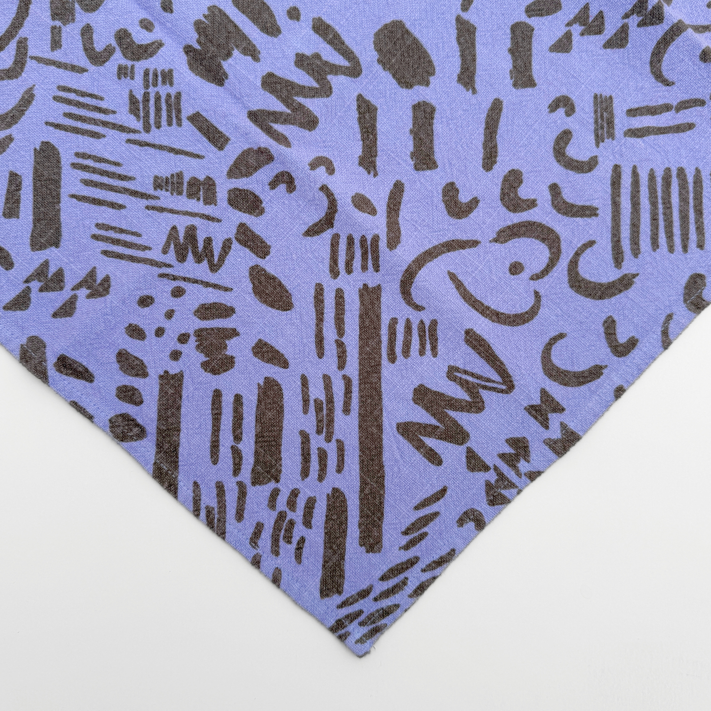 Textured Tea Towel - Dashes & Moon - Warm Grey - Lilac Pop