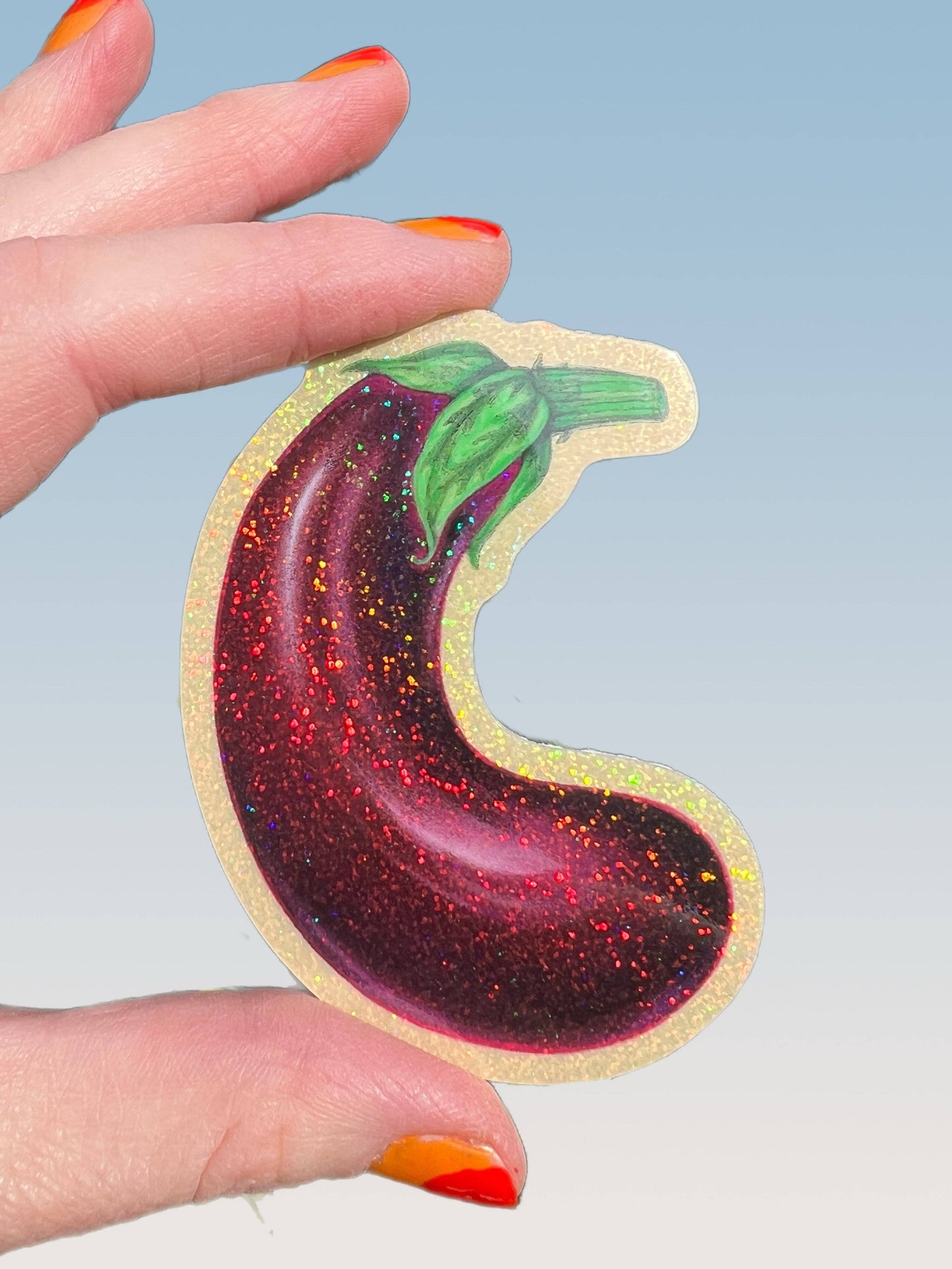 Eggplant STICKER 3 Inch