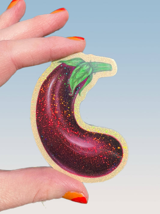 Eggplant STICKER 3 Inch